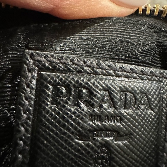 Prada Black Pleated Nylon Wristlet Clutch - Picture 3 of 4